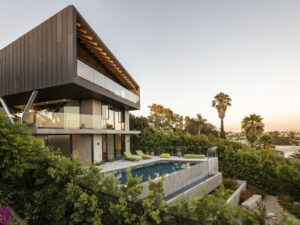 modern custom home on private lot
