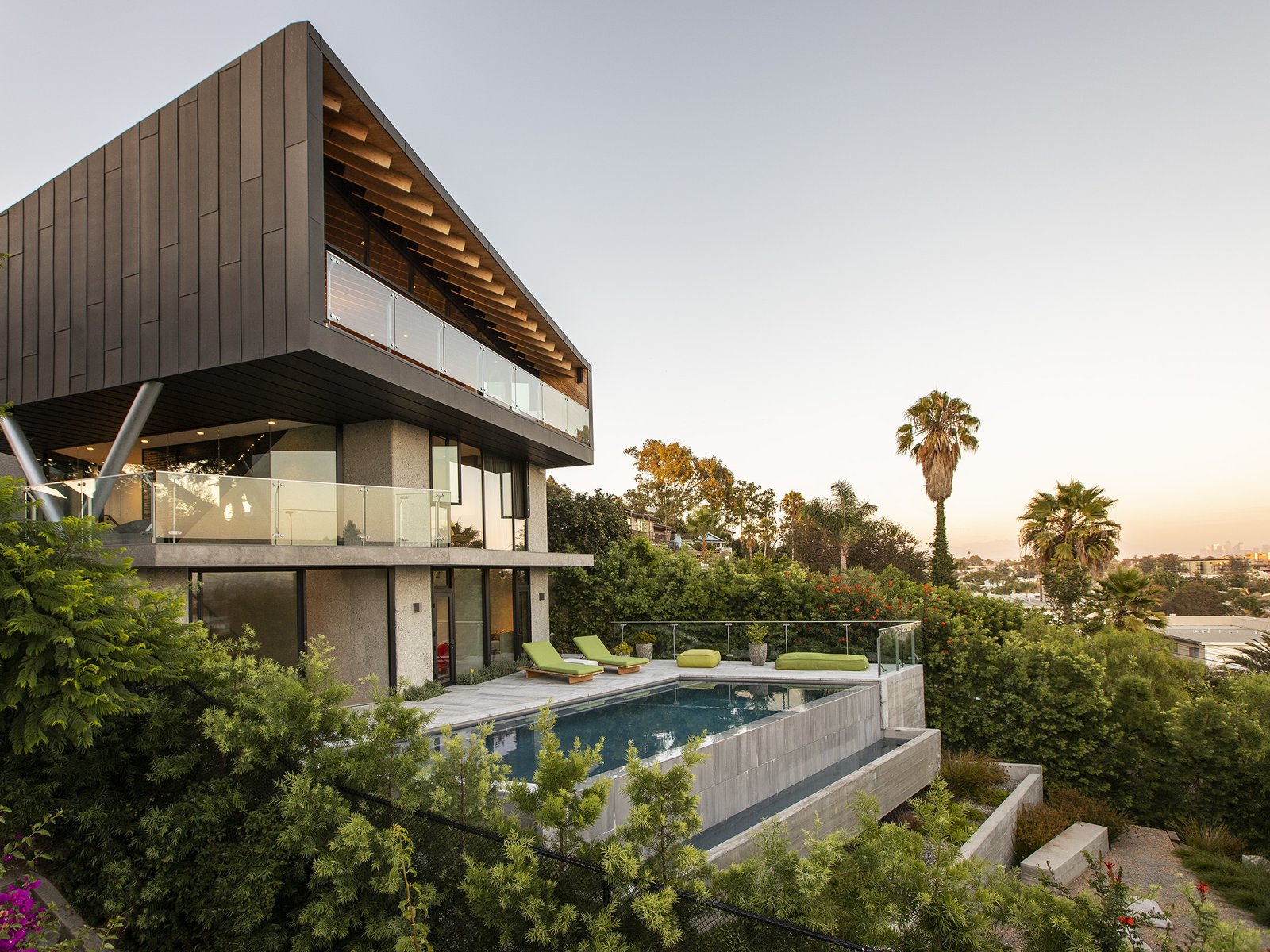 modern custom home on private lot