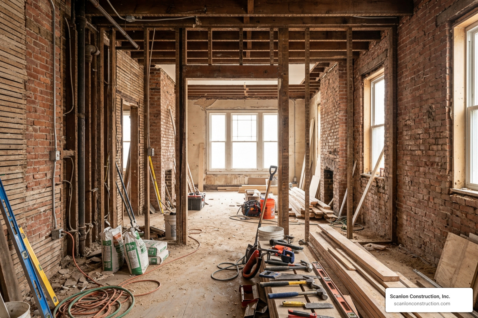full gut historic home mechanical restoration